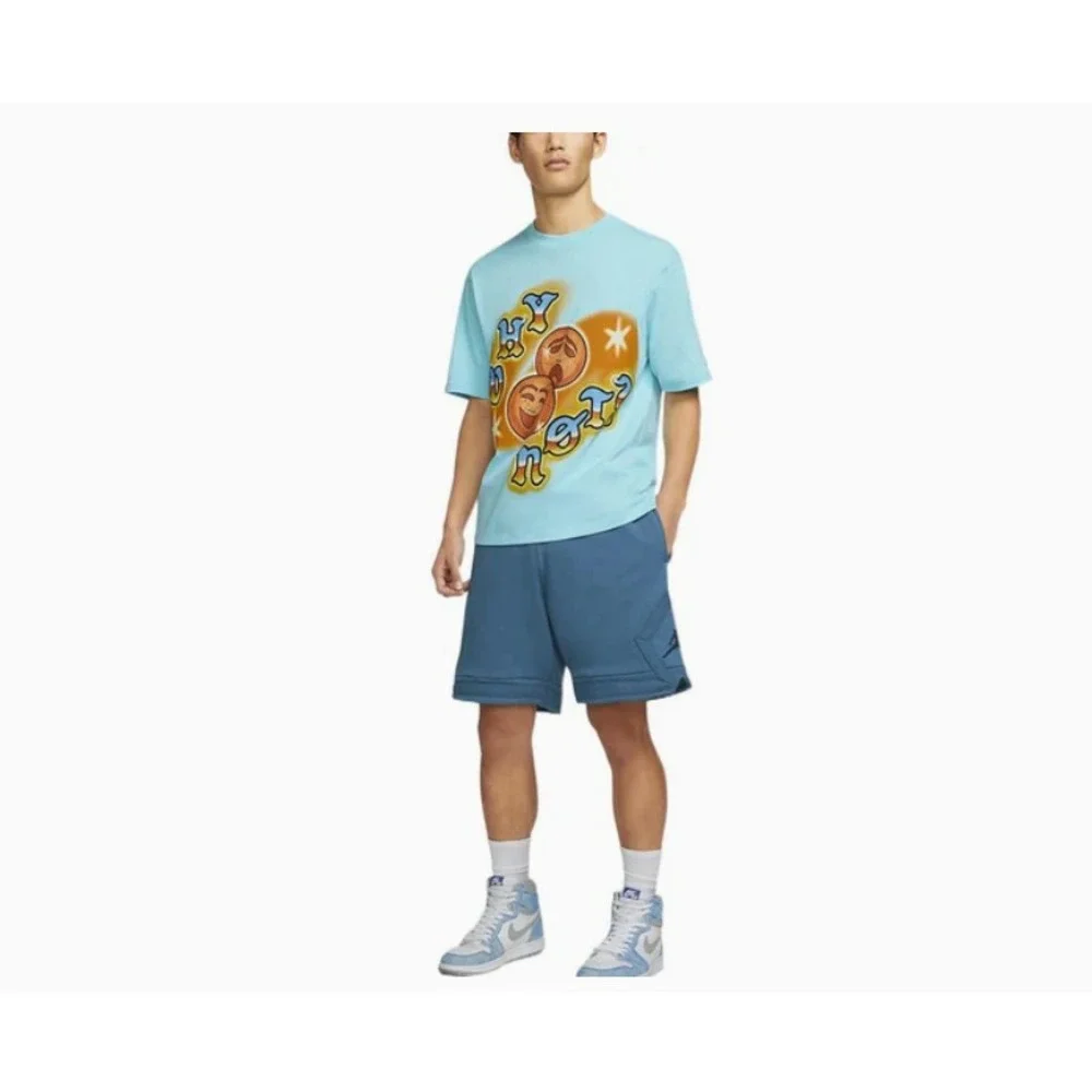 Nike Air Jordan Why Not Russell Westbrook Graphic T-Shirt Mens Medium Light Blue - Picture 3 of 3